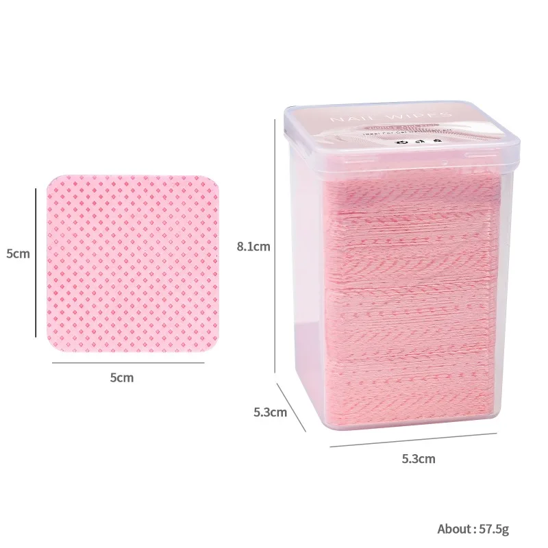 200pcs/box Nail Wipes Clean Tweezers and Glue Bottle Mouths Easy-to-Use Glue Wipes White/Pink