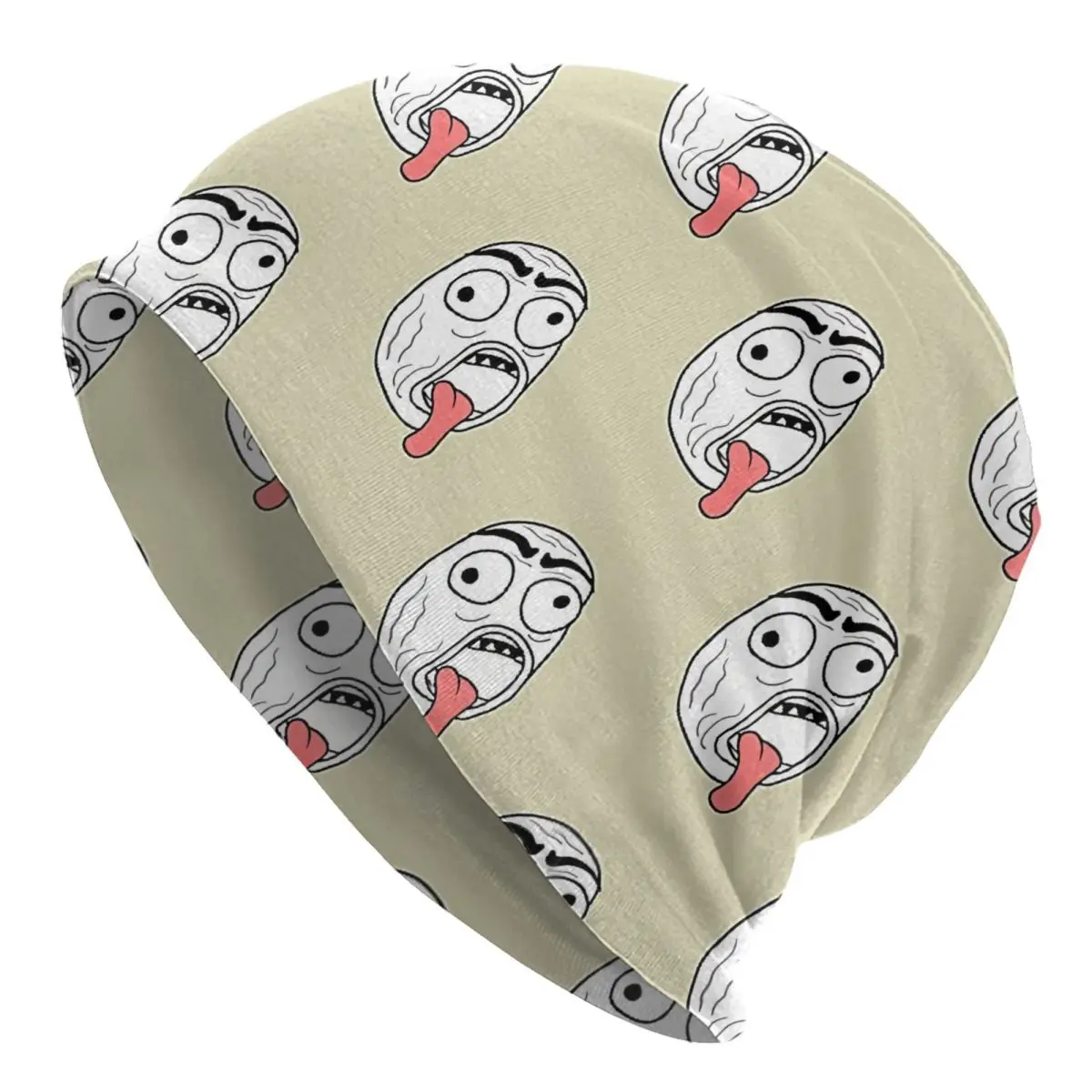 

Pepe The Frog Skullies Beanies Caps Troll Face Meme Thin Hat Autumn Spring Bonnet Hats Men Women's Street Ski Cap