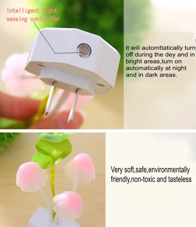 star wars night light 7 color night light  dusk to dawn sensor LED night light flower mushroom light bedroom baby light gift for night lights for adults