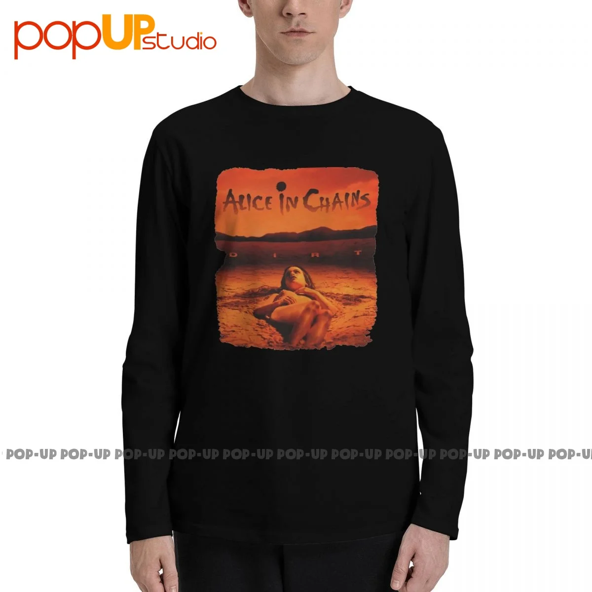 Alice In Chains Dirt 1992 T-Shirt A Maniche Lunghe T-Shirt T-Shirt Nuova Stampa Classica Confortevole