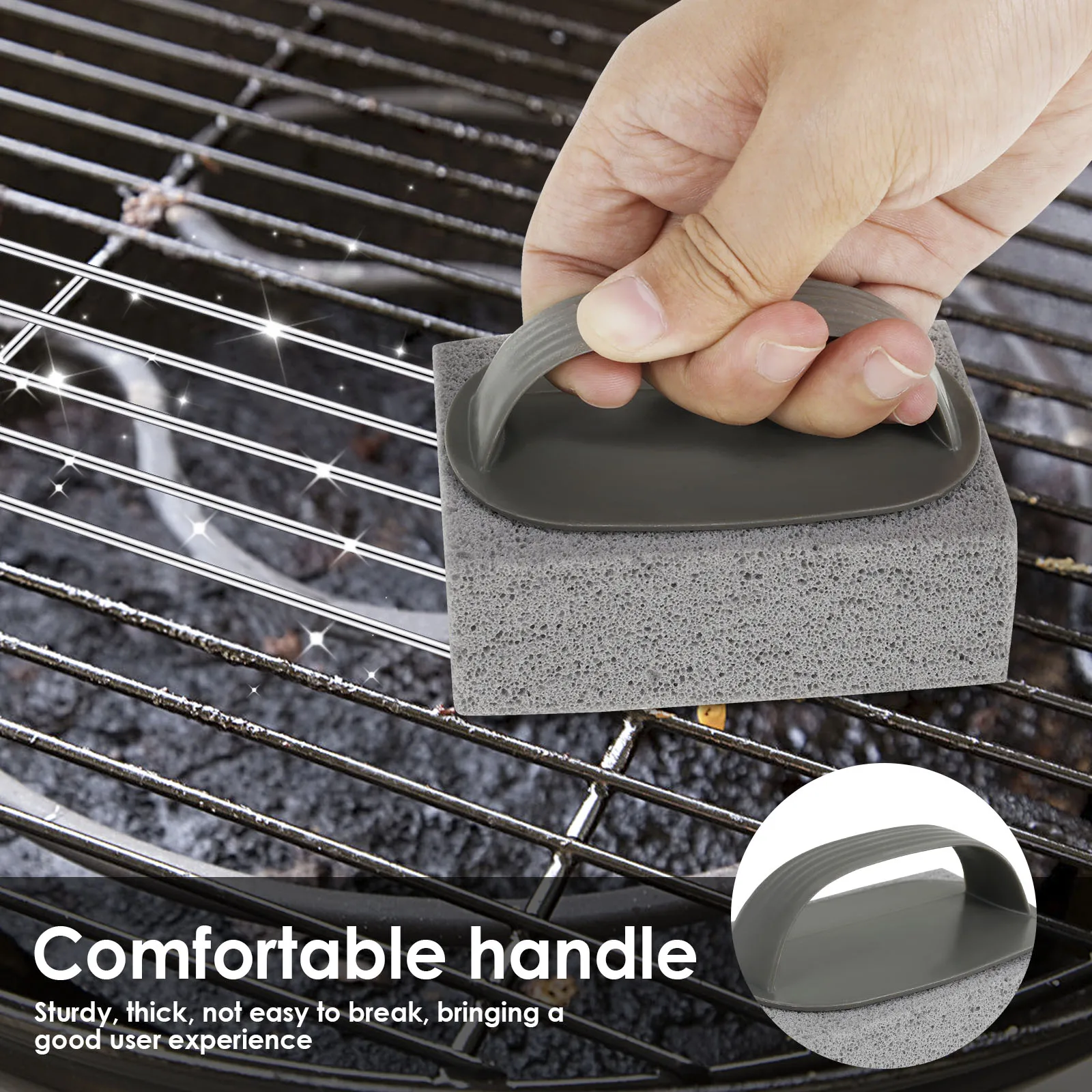 Heat Resistant Pumice Stone BBQ Grill Cleaning Brush Tool