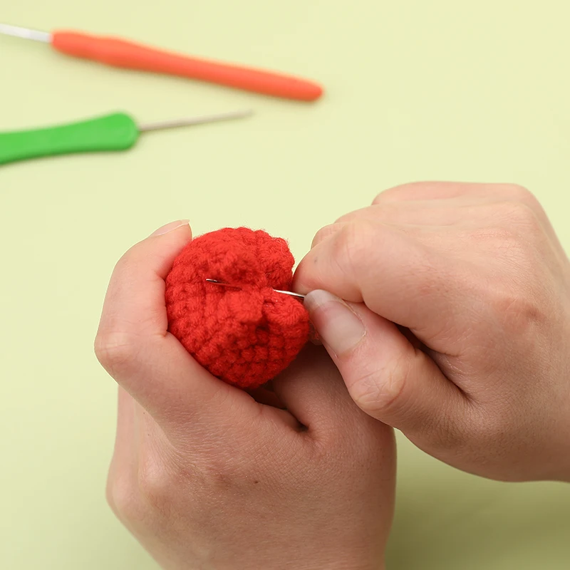 Crochet Potted Flower Kit for Beginners With Video Tutorial Cotton Knitting Yarn Thread Needles Hooks Knit Tool Set 6pcs