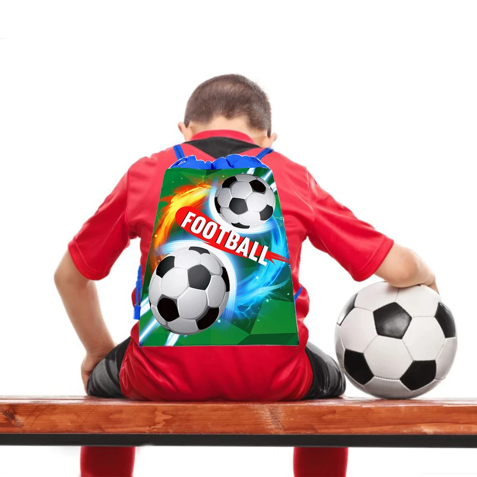 Borse Festa Calcio Con Coulisse - Confezione Da 9, Verde - Foto 13