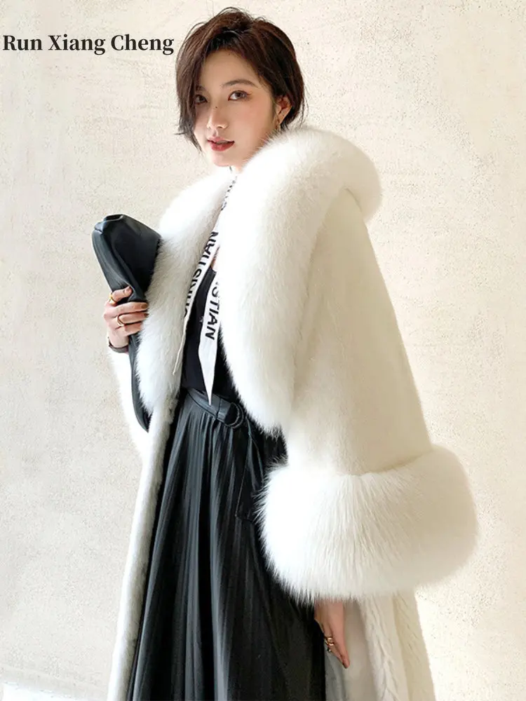 Women’s Clothing Fur Coat Winter 2023 Free Shipping Imitation Marten Luxury Simple Coat High Street Casual Style Plus Size Top
