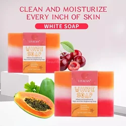 ๋น๋ Kojic Acid Soap Dark Black Skin Lightening Soap Hand Made Kogic Glutathione Whitening Soap Bleaching Brighten Face