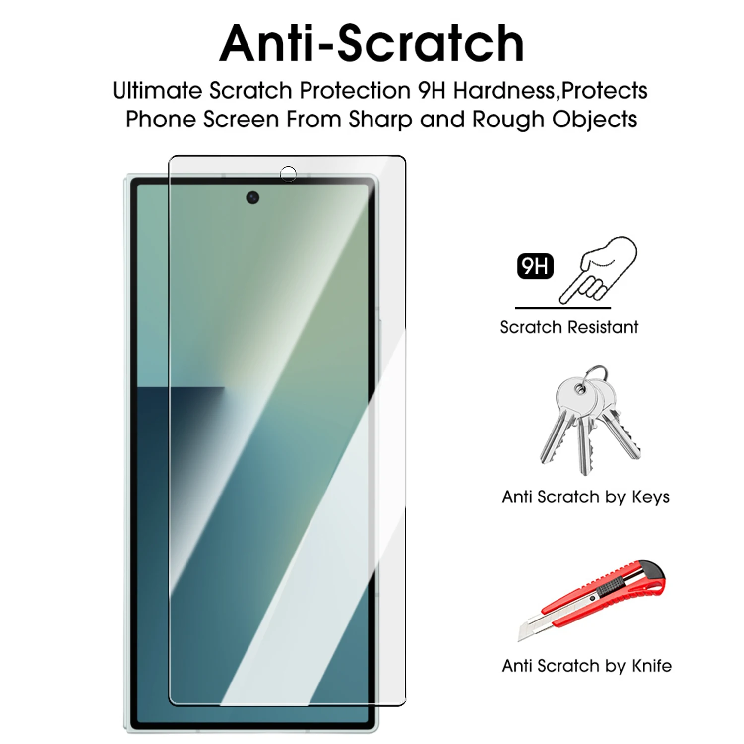 Premium Wide Tempered Glass Screen Protector - Explosion-Proof & Anti-Scratch Protective Film