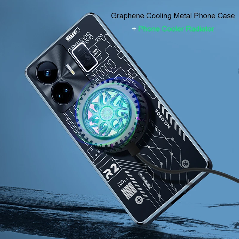 Custodia Per Dissipazione Del Calore In Lega Di Alluminio Realme Gt Neo 5 Gt5 Custodie Copertura In Metallo Di Raffreddamento Al Grafene Radiatore Di 