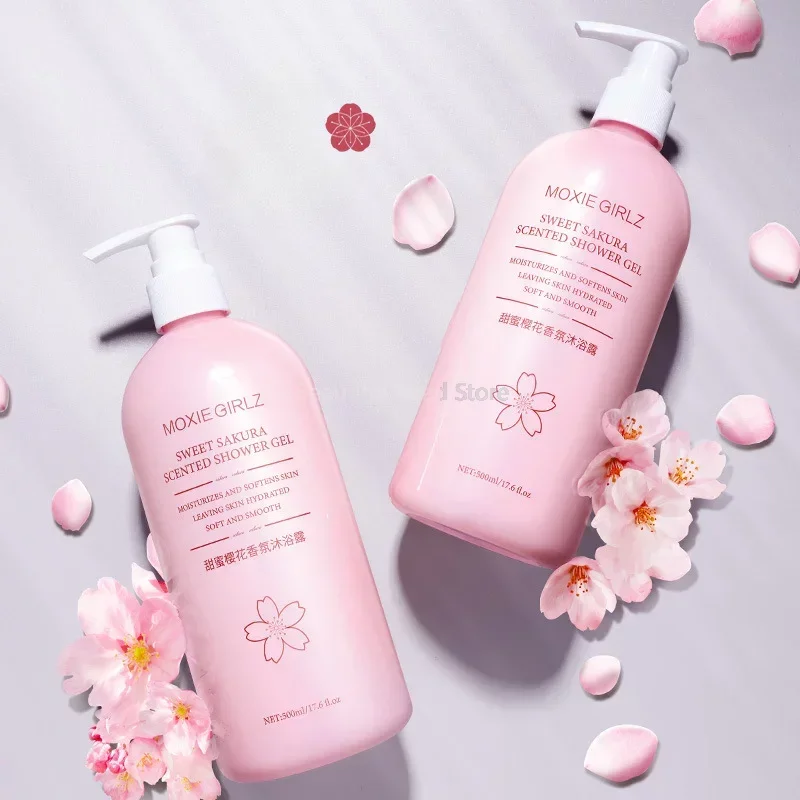 Sakura Shower Gel Body Wash Hydrating Moisturising Nourishing Cleansing Women Cherry Blossom Fragrance Tender Whitening Body 젤 body wash