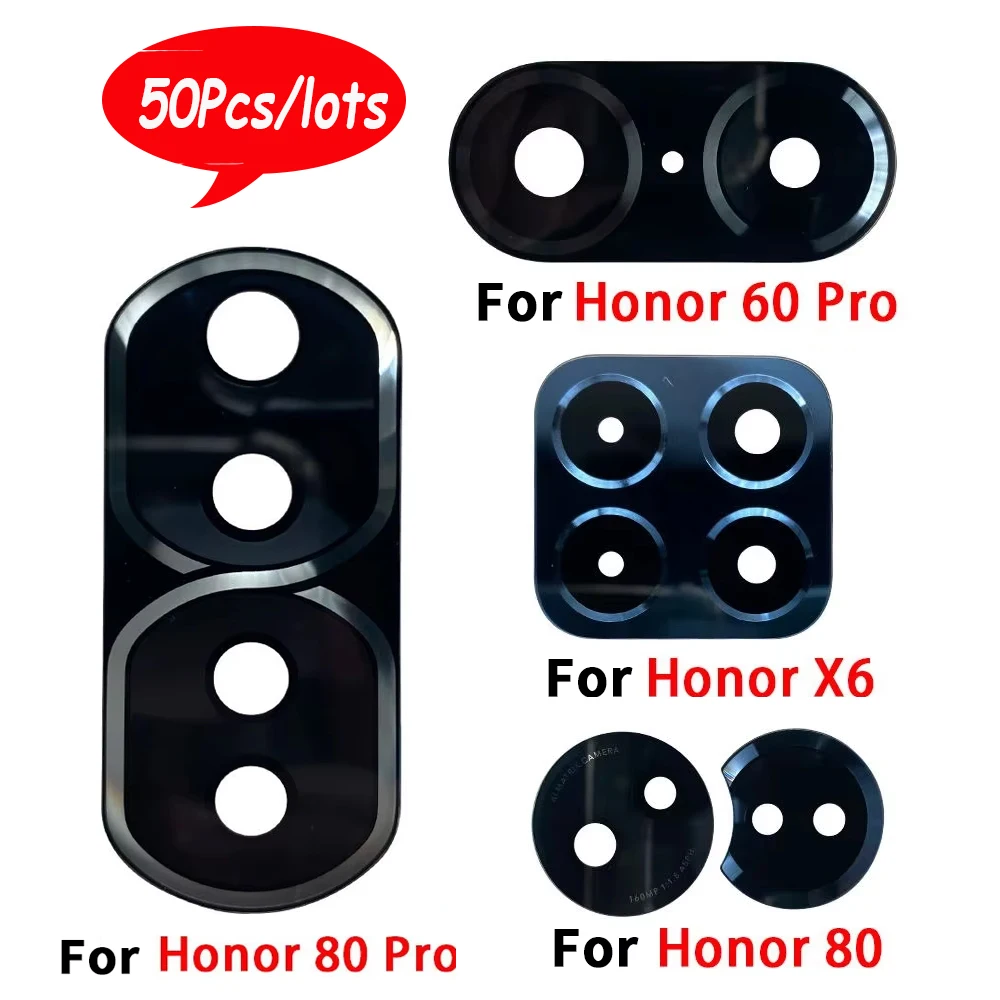 50Pcs, 화웨이 명예 60 70 80 Se Pro X6 X7 X7A X8A 용 후면 카메라 유리 렌즈 접착제 접착 스티커 포함