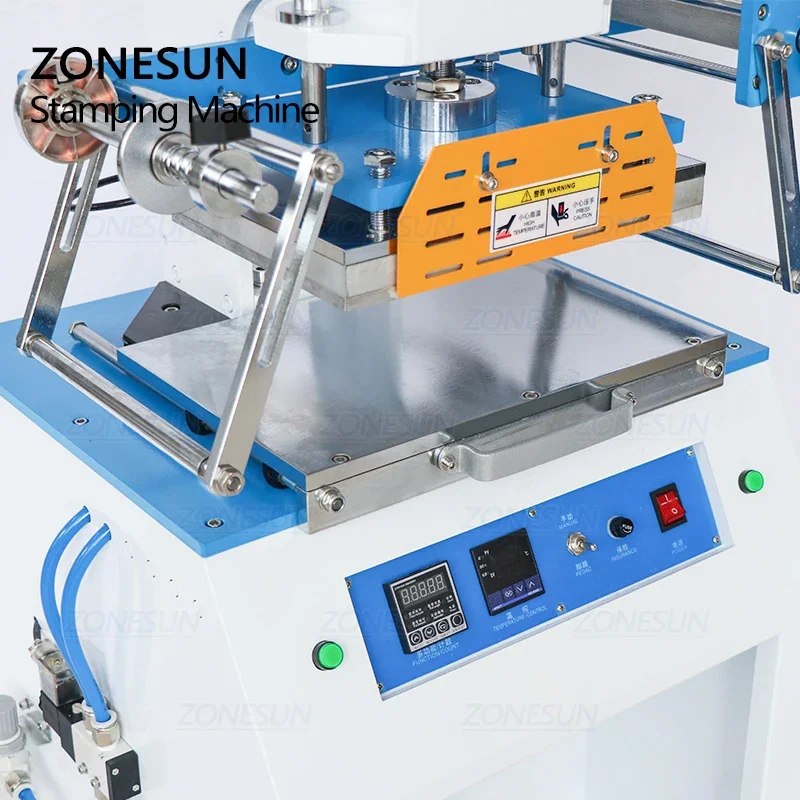 ZONESUN ZY-819D 200X300mm 공압 스탬핑 기계 종이 가죽 로고 이름 카드 주름 압력 초기 엠보싱 기계