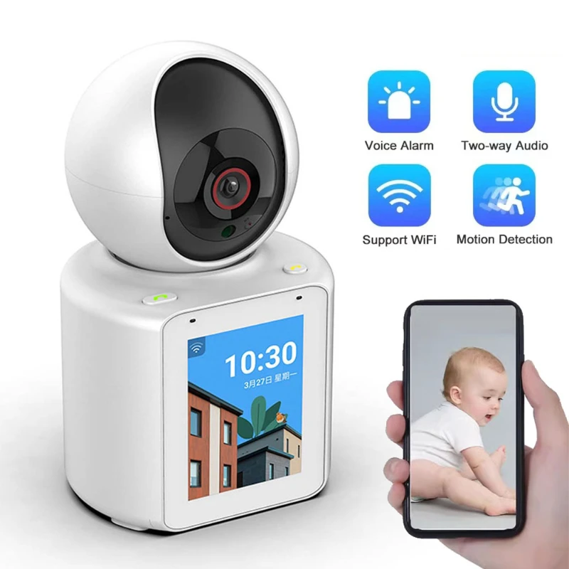 Smart WIFI Camera with 2.8 Inch Screen 1080P Two-way Audio AI Video Call Baby Monitor CCTV Surveillance Security Wireless Camera cctv camera tester ipc 1800cadh plus 4inch touch screen monitor support upt to 4k h 265 ip camera ahd tvi cvi