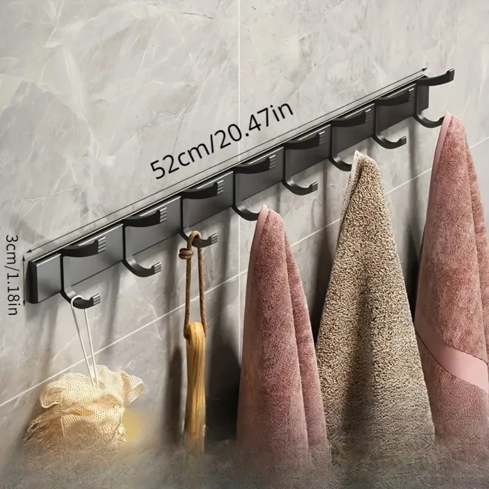 Multifunctional Hanger Wall Mount Coat Hook Wall Mount, Hanger Wall Hook Punch Free Hook Wall Hanger Towel Rack，Coat rack 6