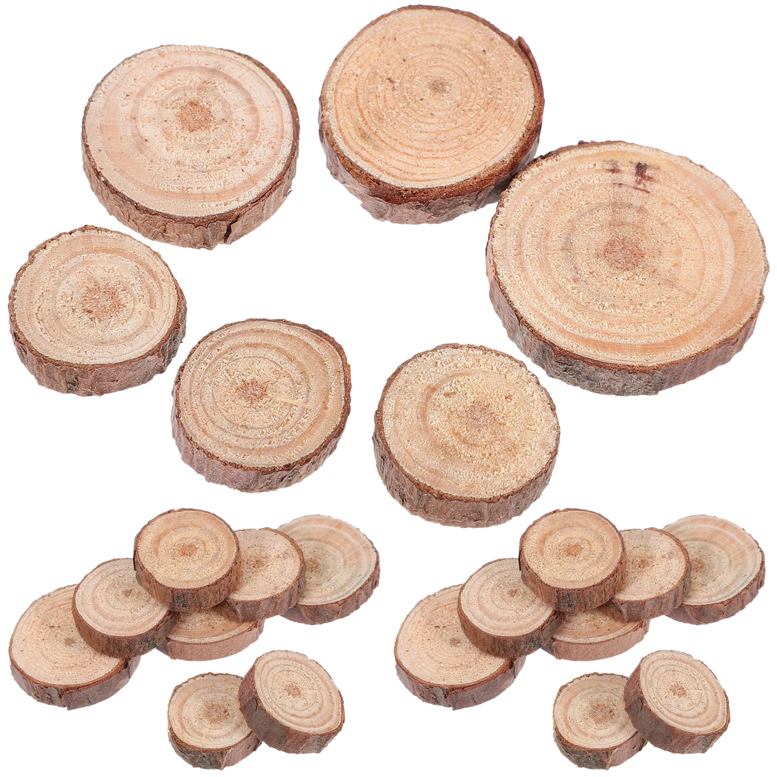 

120 Pcs Round Wood Chips Planks Hand Painting Craft Rounds for Crafts Discs Pine Slices Supplies