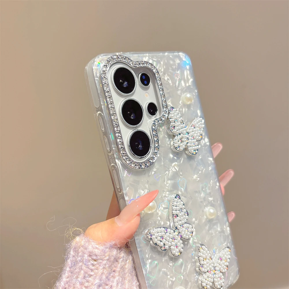 Diamond Butterfly Luxury Phone Case with Soft Glitter Candy Cover