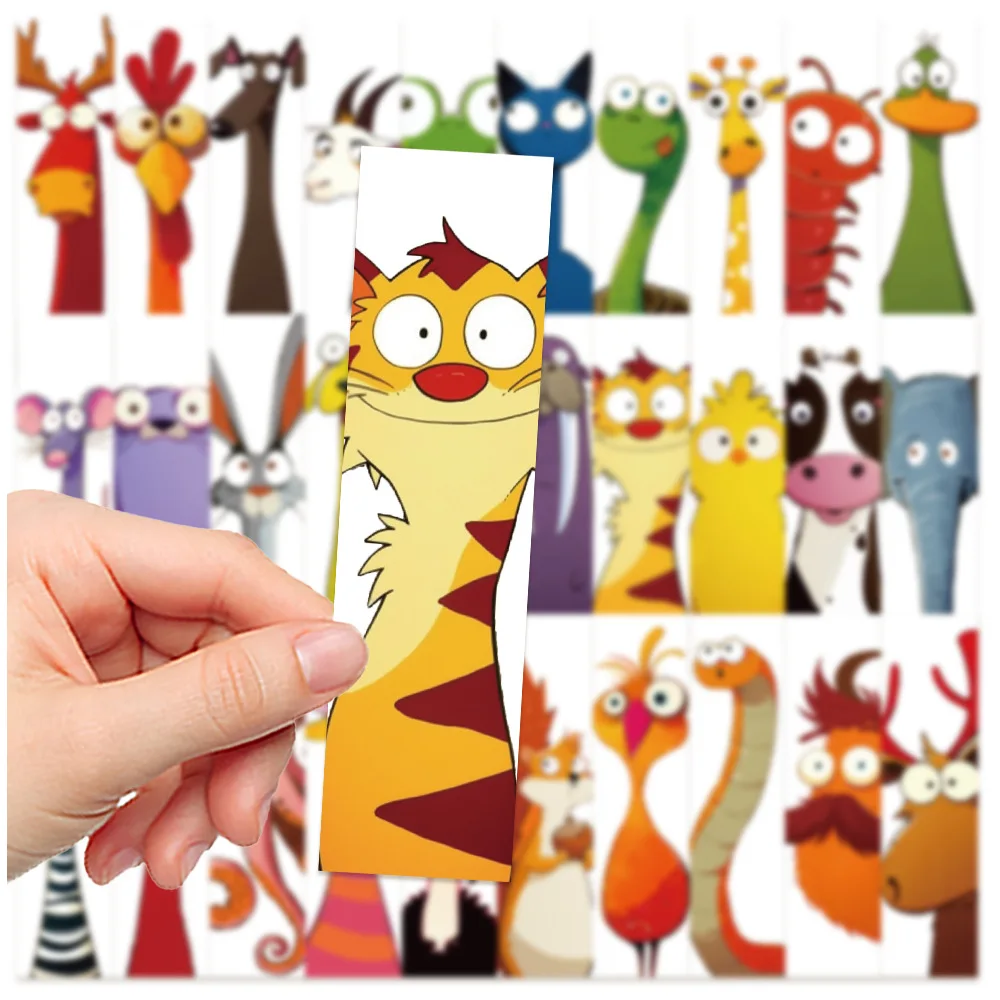 30Pcs Cute Funny Animals Bookmarks Reading Luggage DIY Gift Laptop Room Creative Gifts Durable Living Room Bookmarks