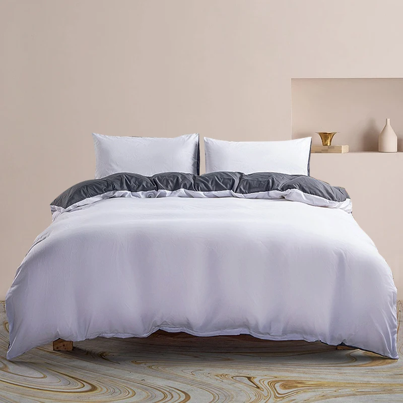 

Duvet Cover Set Soft Brushed Microfiber Duvet Cover Bedding Set Solid Color with Zipper Closure and Corner Ties 2 Pcs/3 Pcs