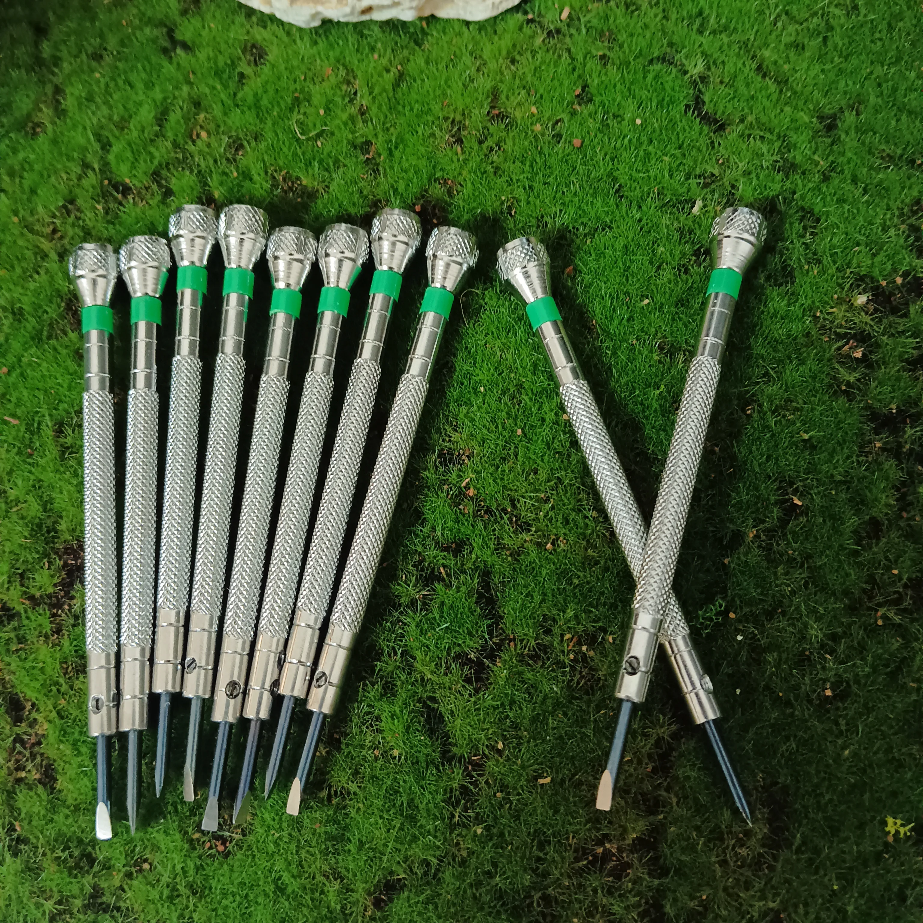 Screwdriver Set High Carbon Steel 0.6mm-2.0mm Precision Watchmakers Watch Glasses Flat Blade Small Accessories Repair