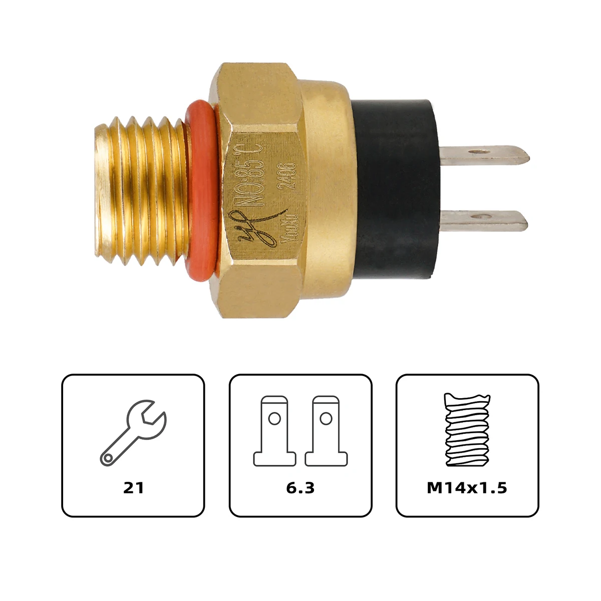 M14X1,5 Motorrad Kühlerlüfter Schalter Thermostat Sensor Für KTM EXC 250 350 450 500 520 525 530 FABRIK RACING SIXDAYS EXCF XCW – Detail 5