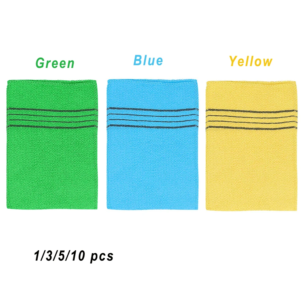 10 PCS Double-sided Towel Korean Exfoliating Bath Washcloth Body Scrub Shower Towel Portable For Adults Coarse Grain Towel 5
