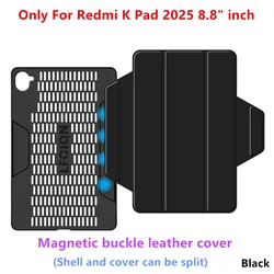 Enhanced Detachable Magnetic Smart Cover with Heat Dissipation for Redmi K Pad 8.8 2025 (Black)