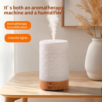 150ML Aroma Diffuser with Cracked Design 7 Colors Night Light Quiet Ultrasonic Humidifier Quiet Air Humidifier for Home Office 1