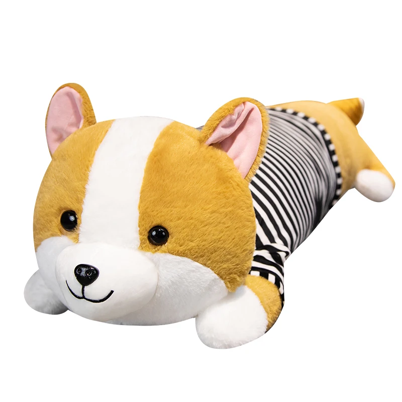 

New Giant Plush Toy Big Sleeping Dog Stuffed Puppy Corgi Husky Baguett Soft Animal Toy Soft Pillow Baby Girls Birthday Gift