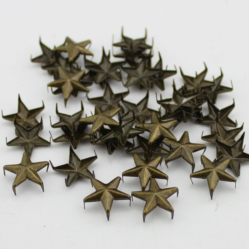 Metal Rivets Leather Rivets 4 Colors 5 Claws Stars Pentagram Garment Rivets For Leather Studs Spikes For Clothing Jewelry Bags DIY Accessory