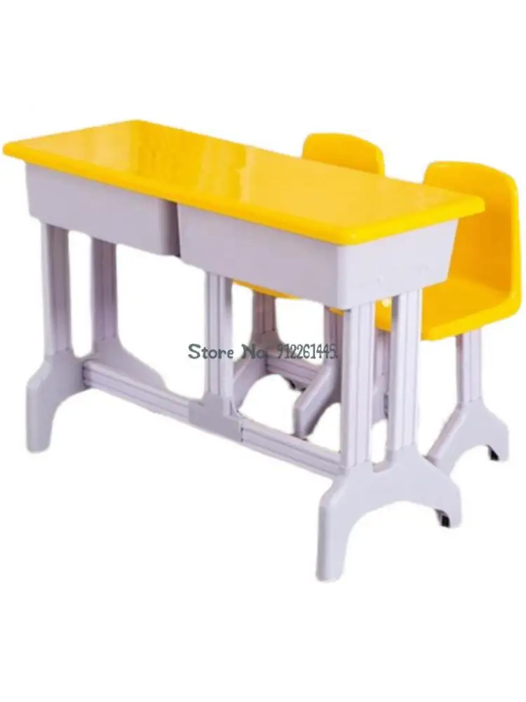 Kindergarten desks and chairs preschool reinforced desks plastic