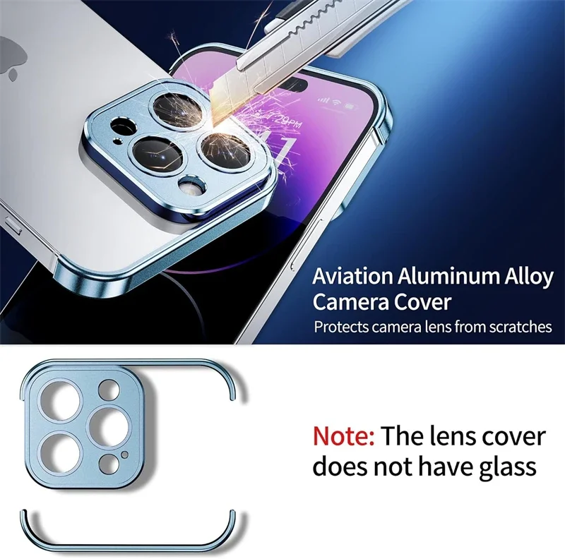 Sleek Aluminum Frameless Bumper with Camera Lens Protector