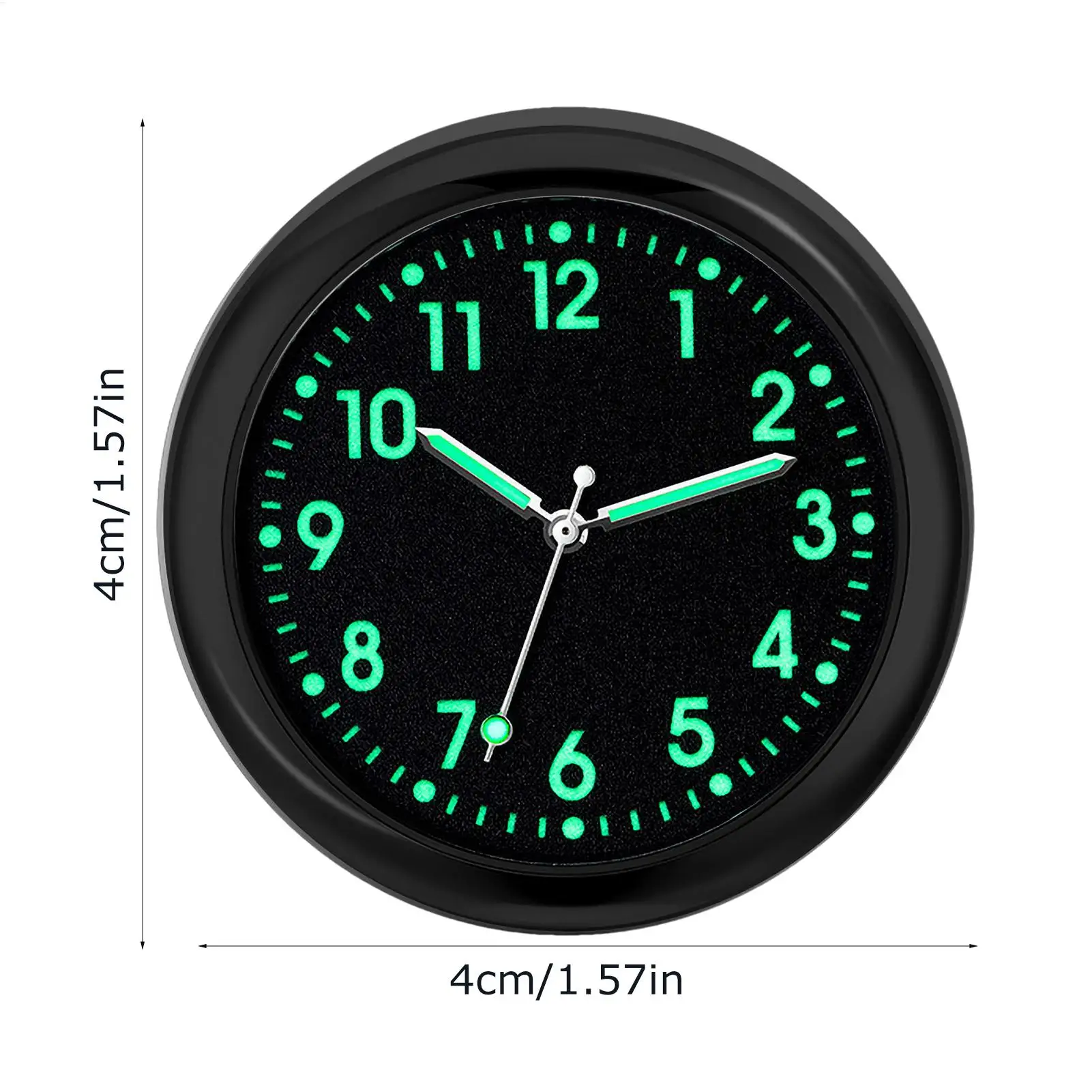 Luminous Clock For Car Dashboard Small Analog Clock Quartz Automotive Replacement Clocks Stick On Clock For Car Dashboard Sticky