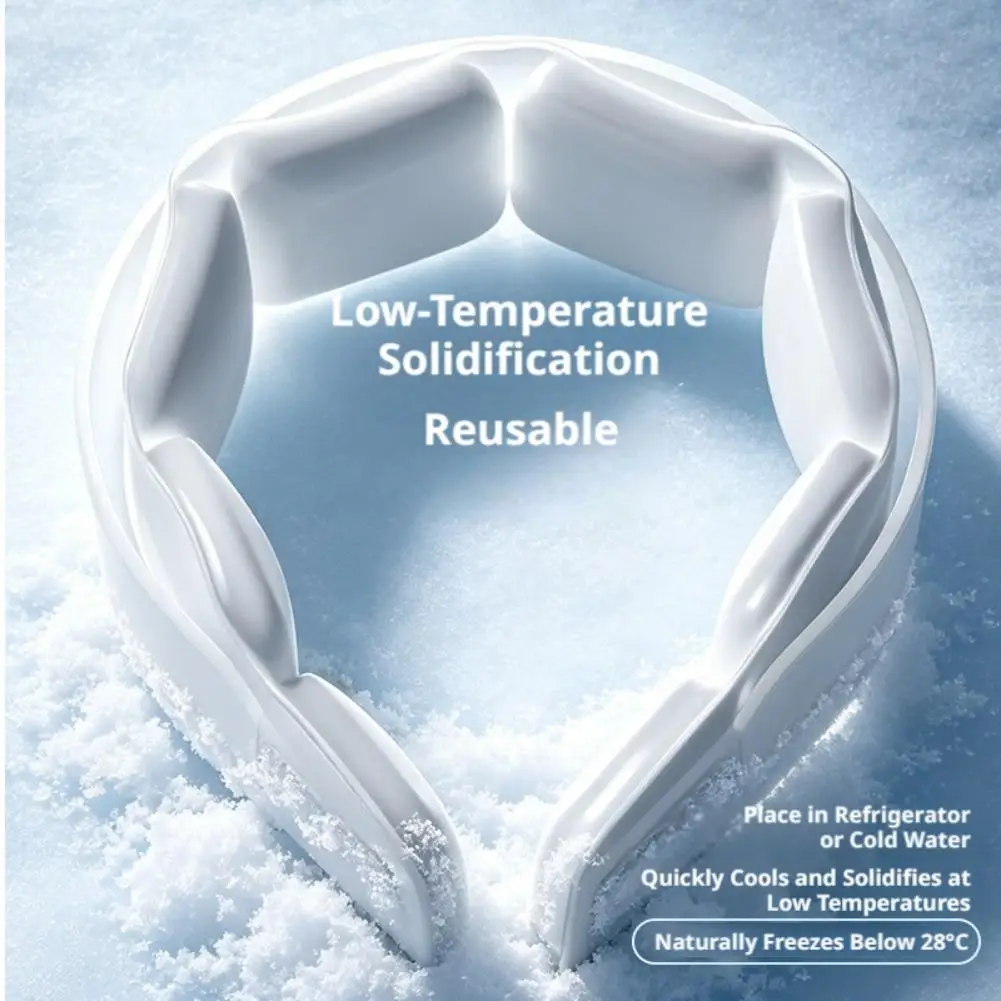 Impacco Gel Freddo Riutilizzabile per il Collo, Rinfrescante sotto i 28 Gradi ℃ Collana rinfrescante indossabile per sport estivi all'aperto - Image 5