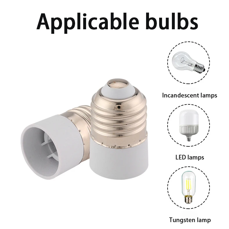 

1 Pcs Light Bulb Adaptor Bayonet E27 To Edison Screw E14 Lamp Converter Holder Light Adapter Lamp Holder Lighting Parts