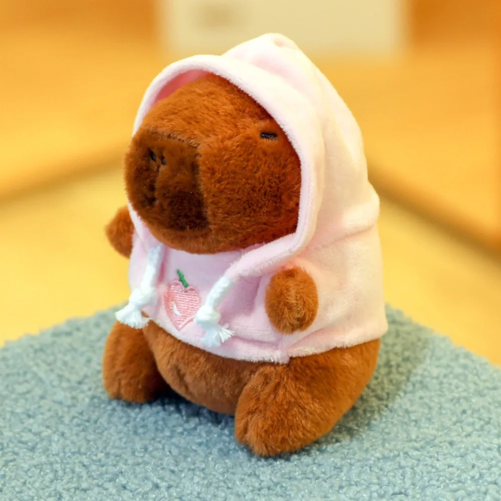 thumbnail image 2 of Lindo peluche de carpincho pequeño con alas, sudadera con capucha, muñeco de carpincho de imitación, juguete esponjoso, regalo de cumpleaños, 2 of 6
