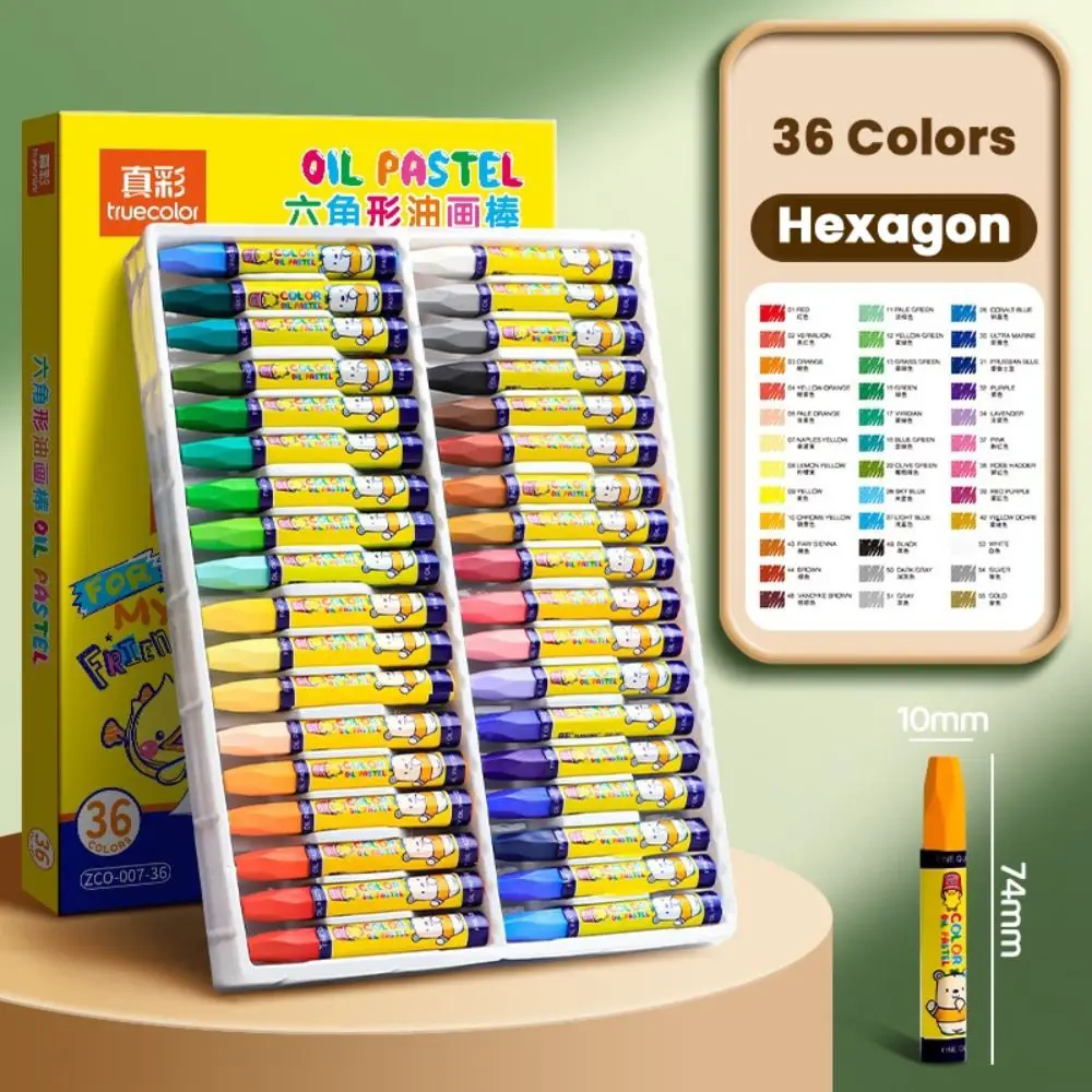 Safe 12/18/24/36/48Colors Oil Painting Stick Washable Non Dirty Hands Drawing Stick Drawing Supplies Crayon Painting Tool