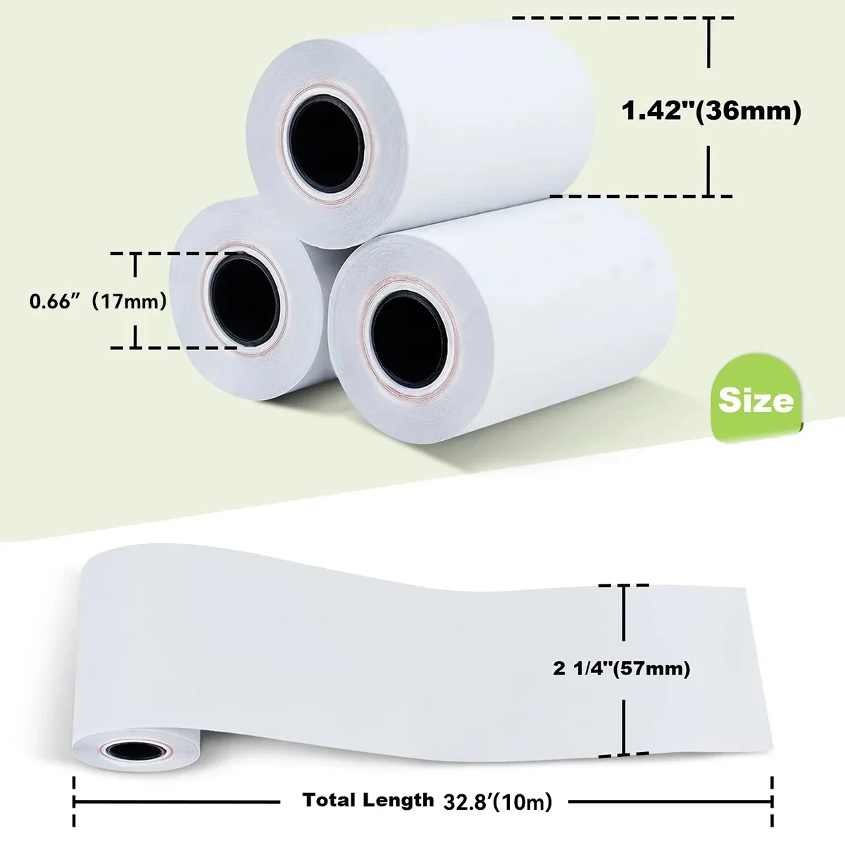 10PCS 57x40mm Cash Registers Paper Thermal Credit Card Papers For POS Printers For Supermarket Restaurant Mall Receipt Printing