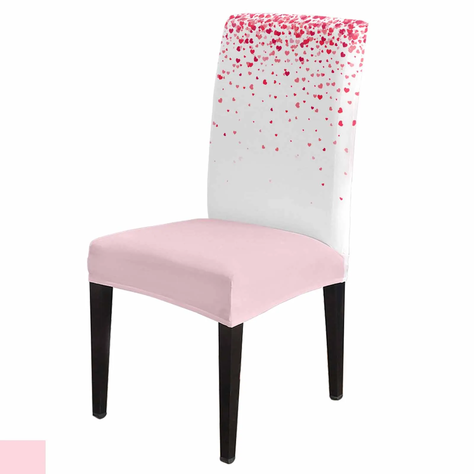 

Valentine'S Day Love Chair Cover Set Kitchen Stretch Spandex Seat Slipcover Home Decor Dining Room Seat Cover