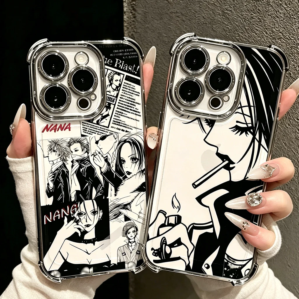 Anime Nanas Plating Phone Case with Anti-Fall Airbag Design