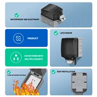 IP66 Waterproof Junction Box Industrial Grade Panel Mount 3Pin Power Switch ON-OFF Outdoor Socket for EU Thai US UK UN 4