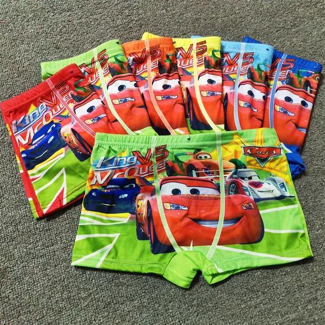 5 Pcs/Lot Disney Cars Iron Man Cartoon Young Boys Underwear Cotton Panties  For Boy Baby Underpants Children Briefs Kids Clothing