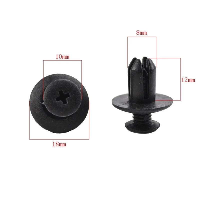 50 Clip Di Fissaggio In Plastica Per Auto, Rivetti Universali Per Pannelli E Porte