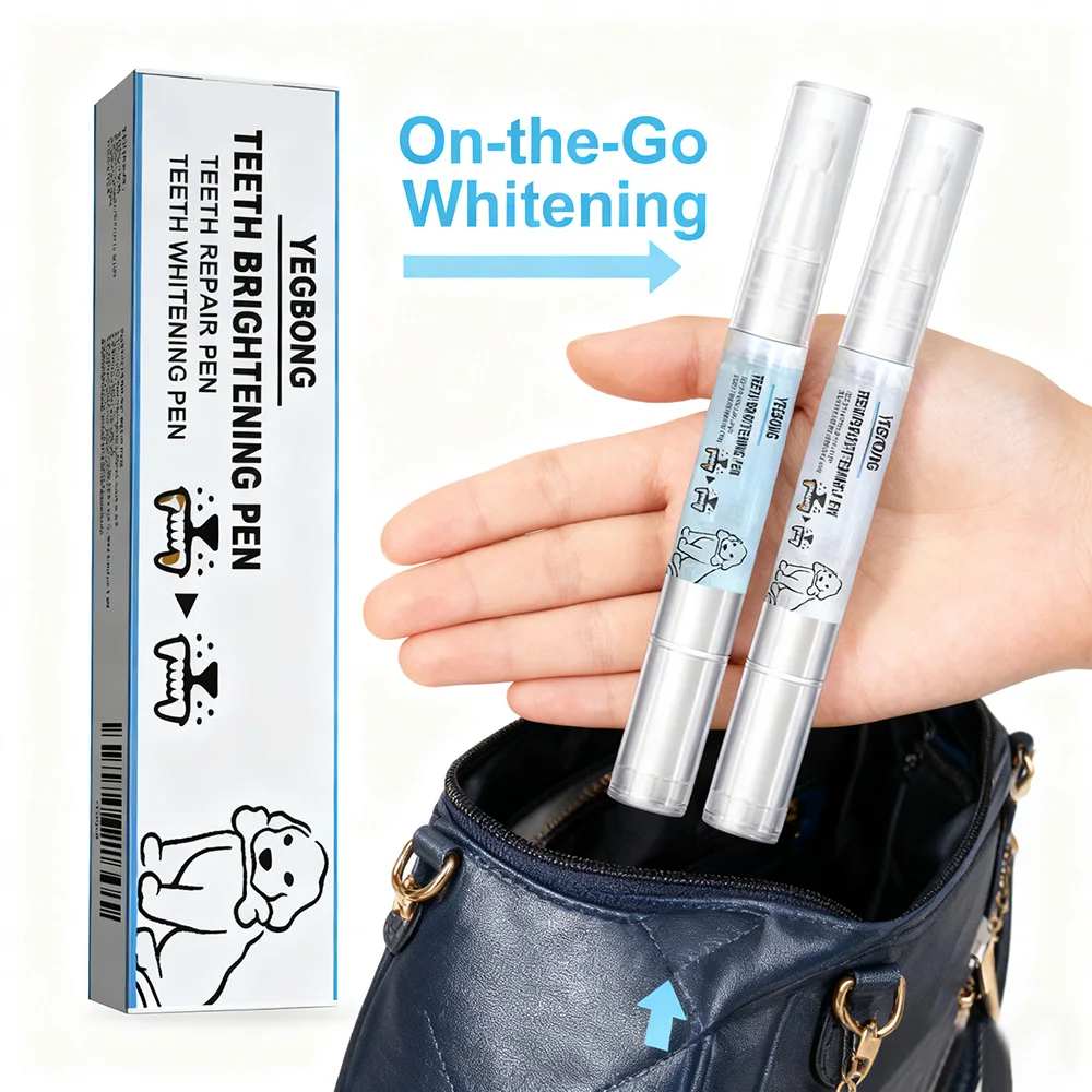 New 3mlx2 Dog Toothbrush Kit Dog Teeth Cleaning Kit  for Teeth Pet Cat/Dog Tooth Whitening & Cleaning Natural Plant