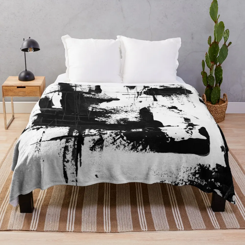 

Black and white Abstract Throw Blanket Fleece 3D Blanket