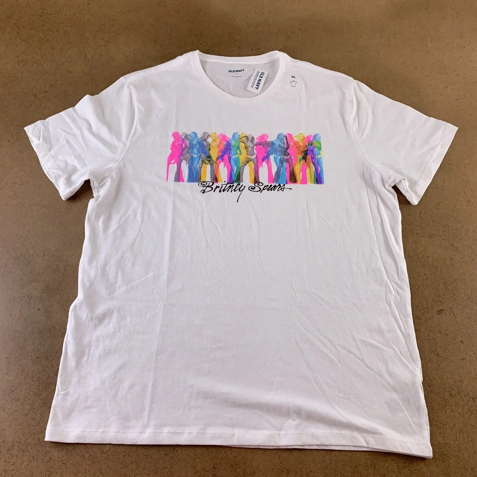 Old Navy Britney Spears Gender-Neutral Size Xl T-Shirt Grafica Bianca Nwt