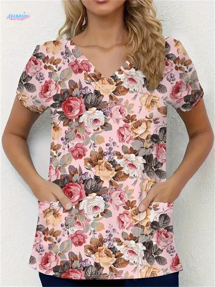 Wholesale Medical Nurse Uniform Jogger Scrubs Hospital Uniforms Scrubs Suit New Spa Uniforms Women V-neck Fashion Work Wear