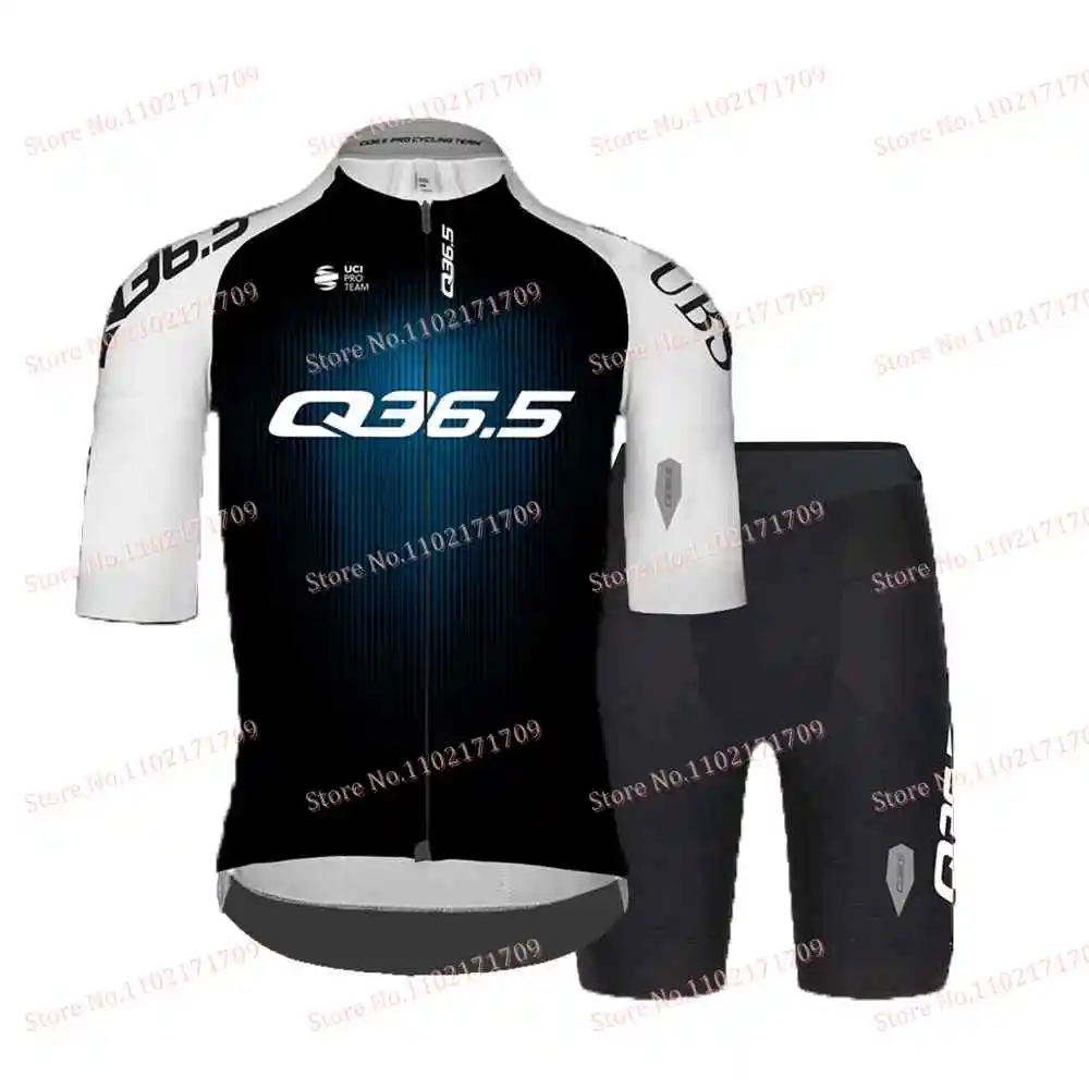 Pro Team Q36.5 Cycling Jersey Set Short Sleeve Switzerland Cycling Clothing Summer Road Bike Shirts Suit Bicycle Bib Shorts