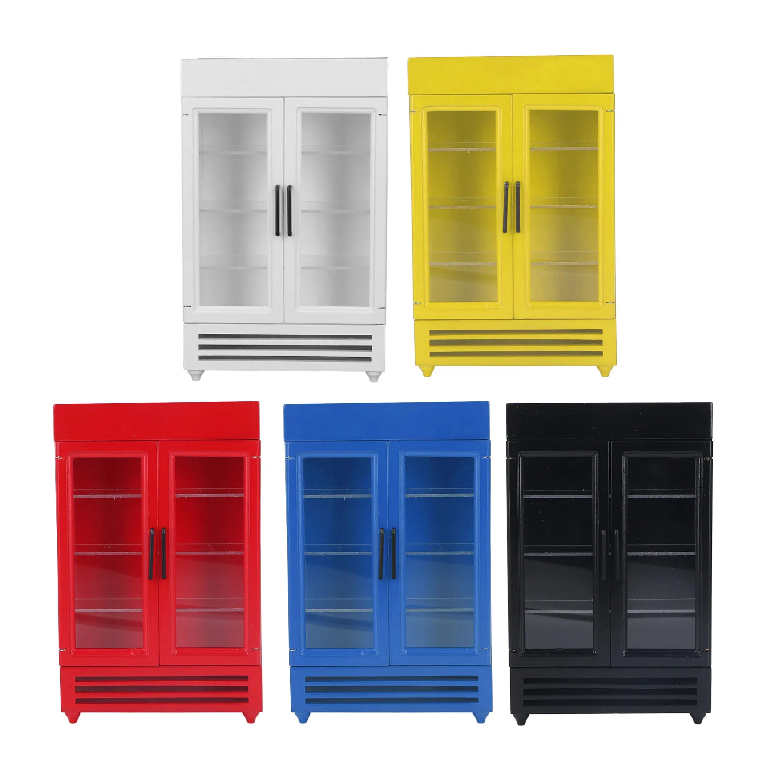 1:12 Dollhouse Mini Color Refrigerator Double-door Refrigerator Model Freezer BJD Dolls House Accessories Furniture Kitchen салфетки против окрашивания top house color stop 20 шт