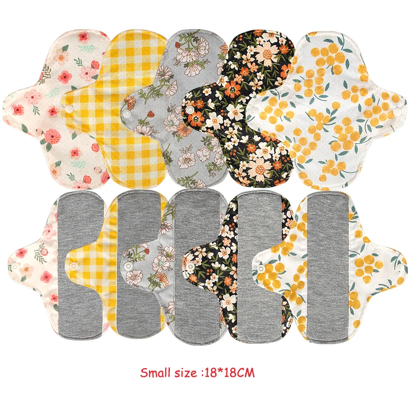 Anti-Slip Reusable Sanitary Pads 18CM 23CM 28CM Graphene Absorption Washable Panty Liners Women Soft Cloth Menstrual Pads 3PCS