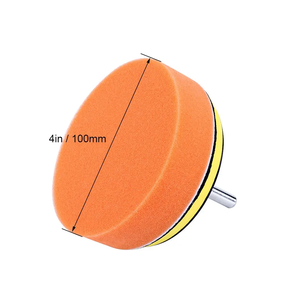 5Pcs 4 Inch Car Polishing Pad Kit For Car Polisher M10 Drill Adapter Backing Plate Sponge and Woolen Waxing Pad car polishing pad,car polisher,car polish pad,polishing sponge set