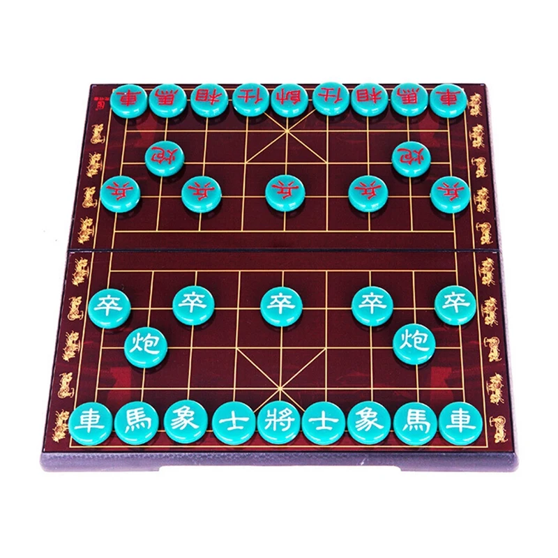 

Portable Chinese Chess Set With Folding Board And Magnetic Piece Traditional Xiangqi Classic Educational Board Games