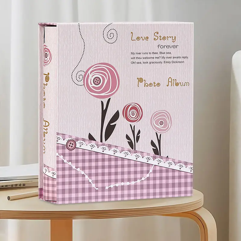 

European Style Insert Photo Album, Baby Growth Collection Book, Household Large Capacity Souvenir Book, 5 Inch, 200 Sheets